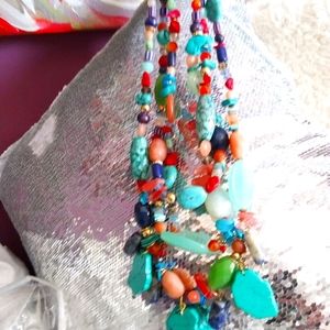 Turquoise.multi-stone necklace